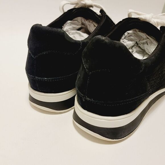 Walking Cradles Black White Suede Destin Lace Up Comfort Sneaker Size 7.5 - Picture 8 of 8